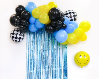 One Happy Dude Birthday Balloon Garland Kit |  1st Birthday Happy Dude 1st Birthday Party Decorations Smily Face Balloon 17''