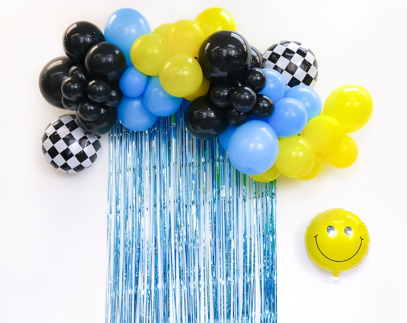 One Happy Dude Birthday Balloon Garland Kit 1st Birthday Happy Dude 1st Birthday Party Decorations Smily Face Balloon 17'' image 1