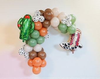 Kit de arco de globos del Viejo Oeste: Decoración para fiesta de cumpleaños con temática de vaqueros, vaqueras y rodeo.