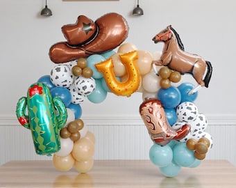 Cowboy Balloon Garland Kit: 1st Rodeo Western Party Decor