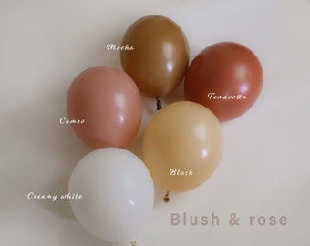 Boho Earth Tone Balloon Garland Kit: Mocha, Terracotta, Blush