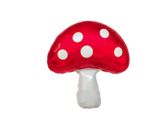 Fairy Toadstool Foil Balloon, Fairy Garden Party , Mushroom Balloon Fairy Princess Birthday Woodland Baby Shower Balloon