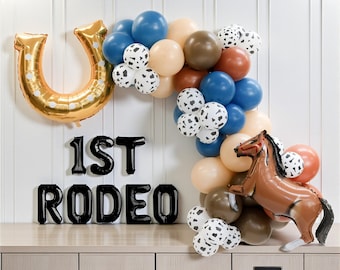 First Rodeo Balloon Arch Kit: Western Cowboy Birthday Party Decor