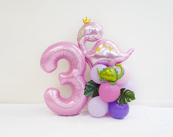 High Quality Large T-Rex Balloon Column | Pink Dinosaur Balloon Dinosaur Party Dinosaur Balloons Rawr I&#39;m 3 Girl Dinosaur Birthday