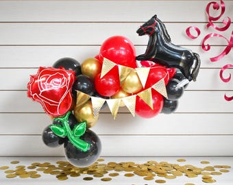 Kentucky Derby Balloon Garland: Horse Race Baby Shower Bridal Shower Decor