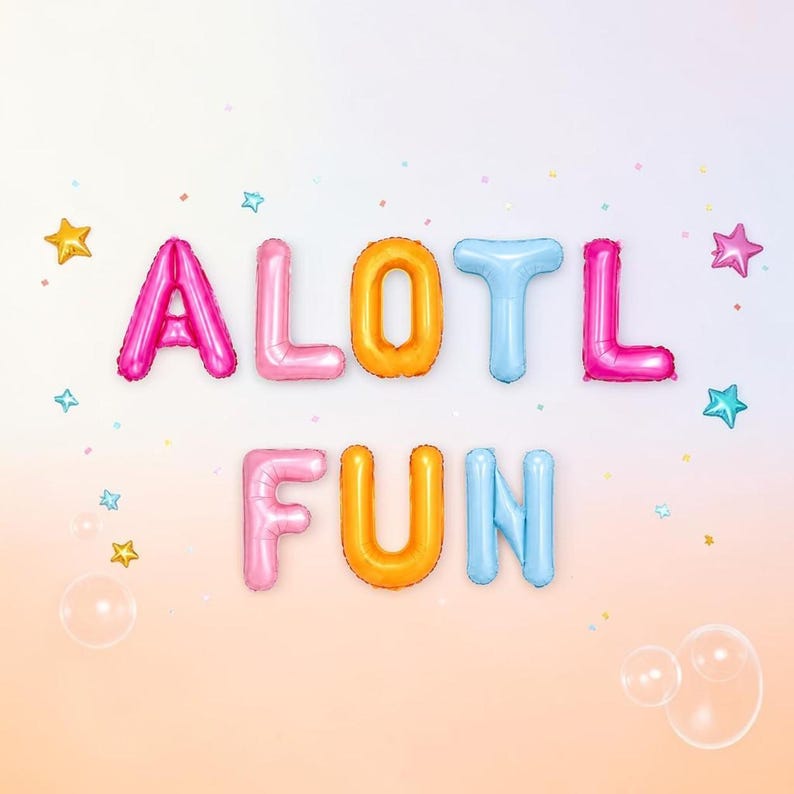 Guirnalda de globos Alotl Fun: Decoraciones para fiestas de cumpleaños con temática de ajolotes y acuarios. Artículos para fiestas infantiles. imagen 4