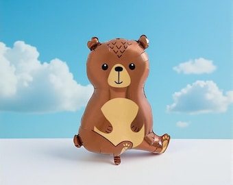 22-Inch Bear Foil Balloon: Happy Camper Birthday Party Baby Shower Decor