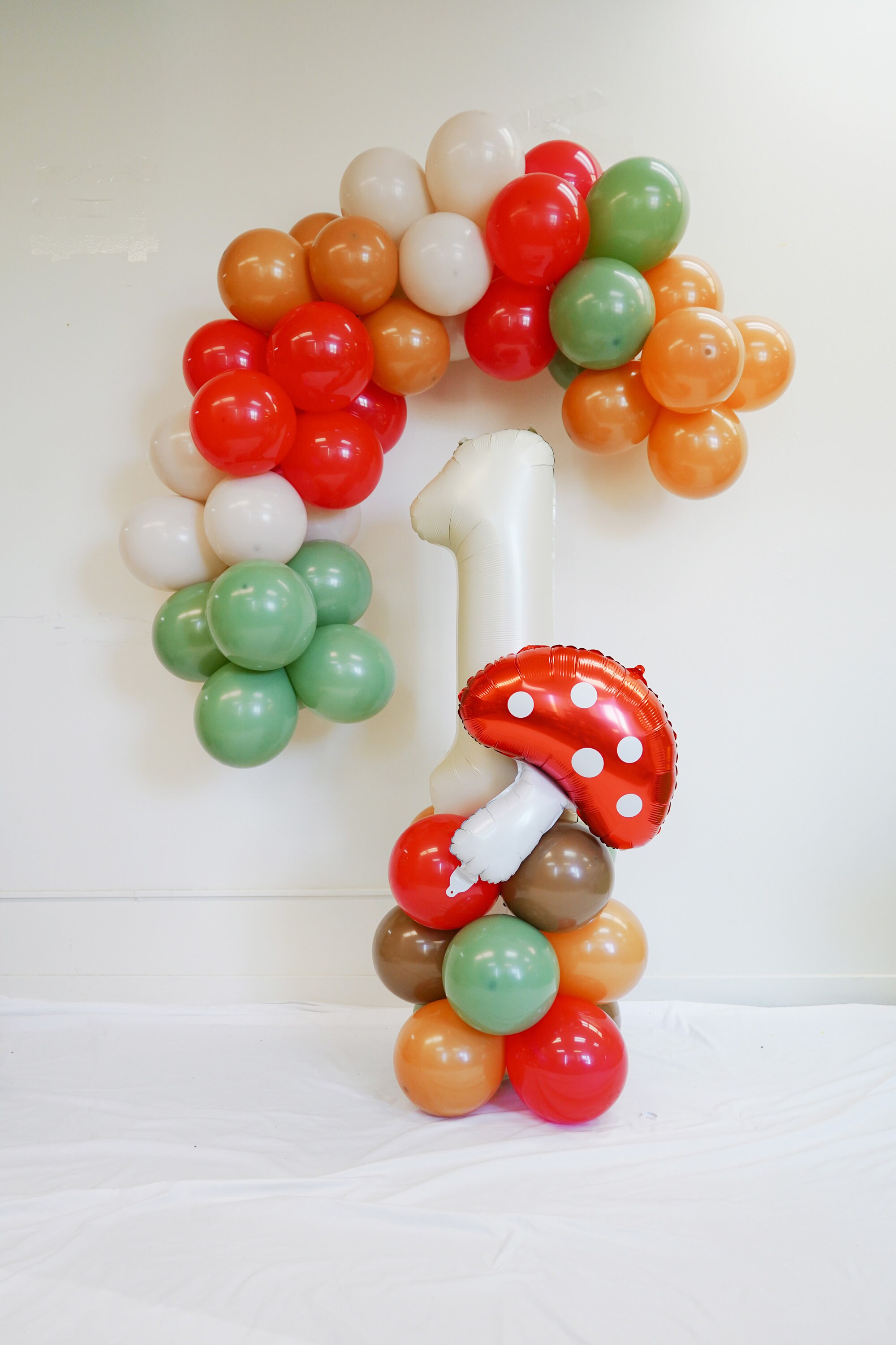 Mushroom First Birthday Photo Banner – Newborn To 12 Months – Boho Vintage Toadstool Party Decor