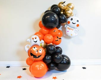 Halloween Balloon Garland Kit: Pumpkin, Ghost, Bat Decorations