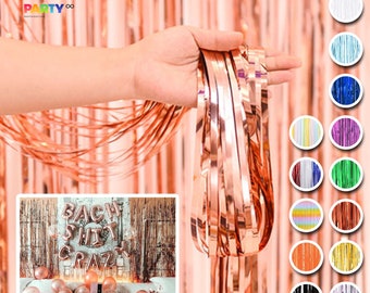 Colorful Streamer Fringe Curtain: Party Photo Booth Backdrop (6.5ft x 3.3ft)