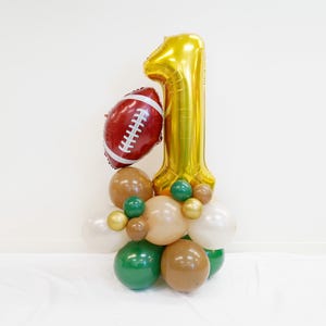 En mi era de fútbol / Columna de globos para el primer cumpleaños de fútbol / Cartel de cumpleaños de primer intento / Letrero de fiesta de touchdown / Columna de globos para fiesta del año del novato
