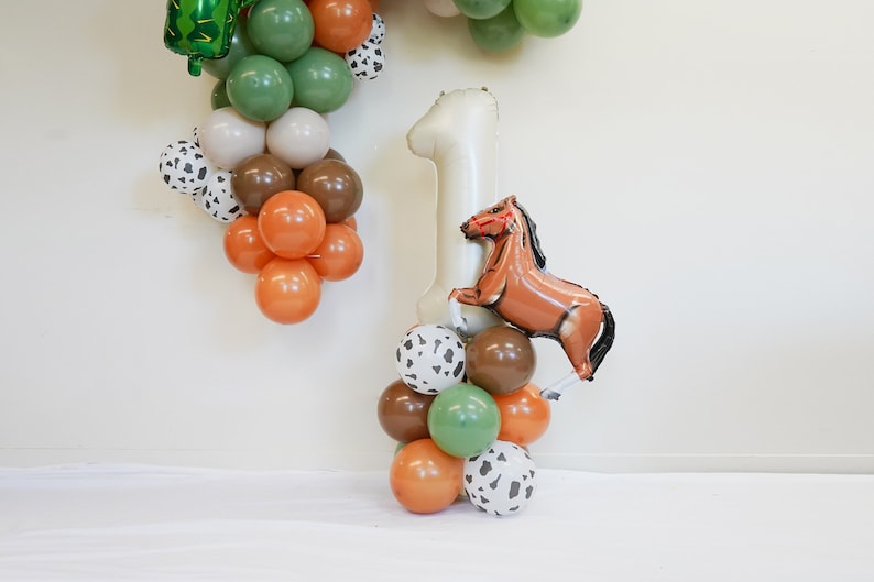 My First Rodeo Balloon Column Wild West birthday party Western Cowboy theme balloon 1st Rodeo Birthday Western themed party decors image 1