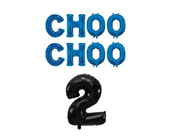 Choo Choo Train 2nd Birthday Party Balloon Banner | Chugga Chugga Choo Choo 2nd Birthday Party Two Two Train Party Balloons Decors