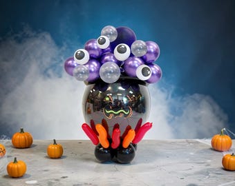Halloween Baby Shower Cauldron Balloon Kit: A Baby Is Brewing Spooky Boy Girl Party Decorations