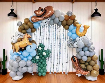 Wild West Balloon Garland Kit: Cowboy Cowgirl 1st Birthday Decor