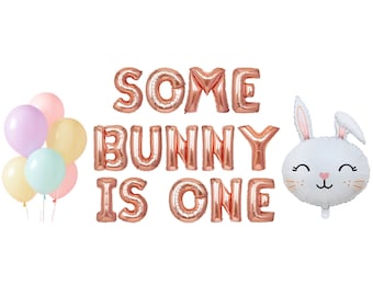 Some Bunny Is One Balloon Banner | First Easter Bunny 1st First Birthday Party Decorations Some Bunny Theme | 1st Easter Birthday