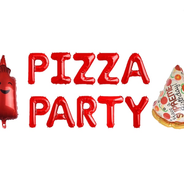 Pizza Party Banner  | Pizza Birthday Party Balloon | Pizza Baby Pizza Party | Pizza Welcome Sign | Italian Birthday Party | Chef Birthday