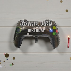 Game Controller Balloon: 24-inch Gamer Birthday Party Decoration