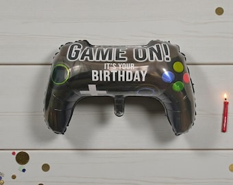 Game Controller Balloon: 24-inch Gamer Birthday Party Decoration
