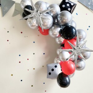 Casino Balloon Garland Kit: Vegas Birthday Bachelorette Bridal Shower Party Decorations image 2
