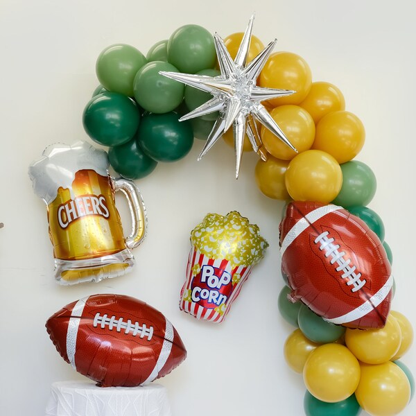Football Themed Balloon Garland Etsy