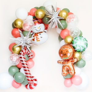 Friendsmas Christmas Balloon Garland OH WHAT FUN Christmas Party Gingerbread Candy Cane Balloon Arch Winter Onderland Baby Shower afbeelding 3