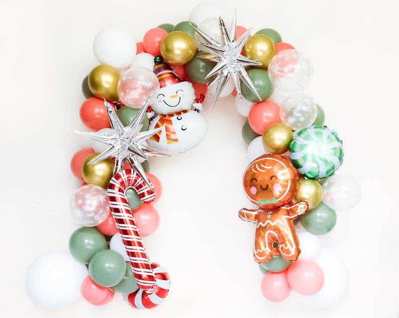 Friendsmas Christmas Balloon Garland OH WHAT FUN Christmas Party Gingerbread Candy Cane Balloon Arch Winter Onderland Baby Shower afbeelding 3