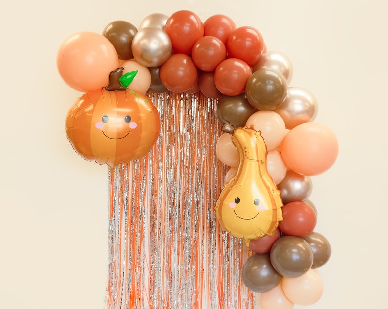 Fall Baby Shower Balloon Arch  Little Pumpkin Balloon Garland image 1