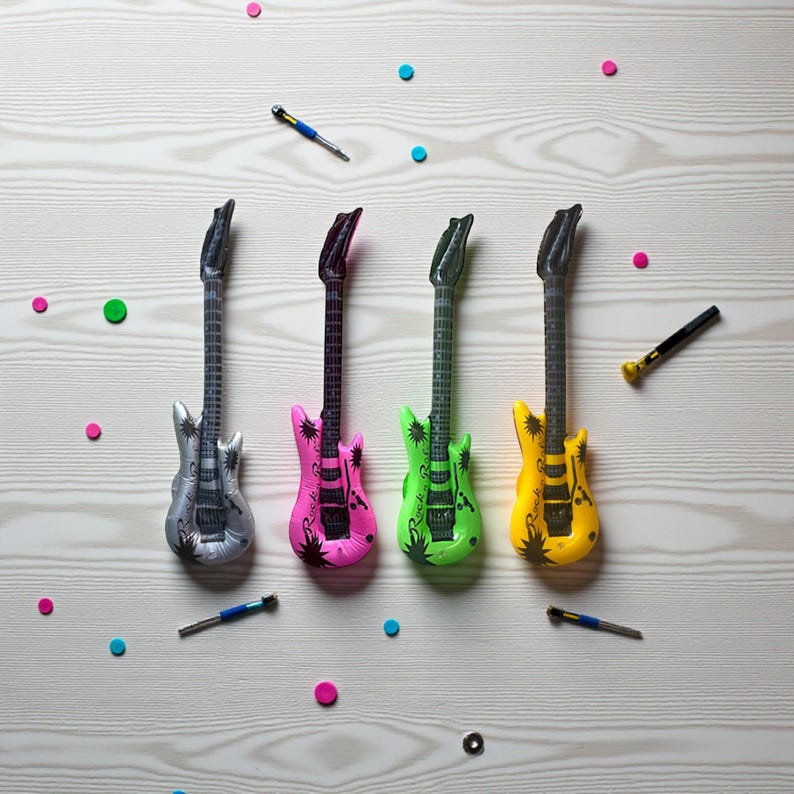 Inflatable Guitar Rock Music Party Decoration 9x36 inch