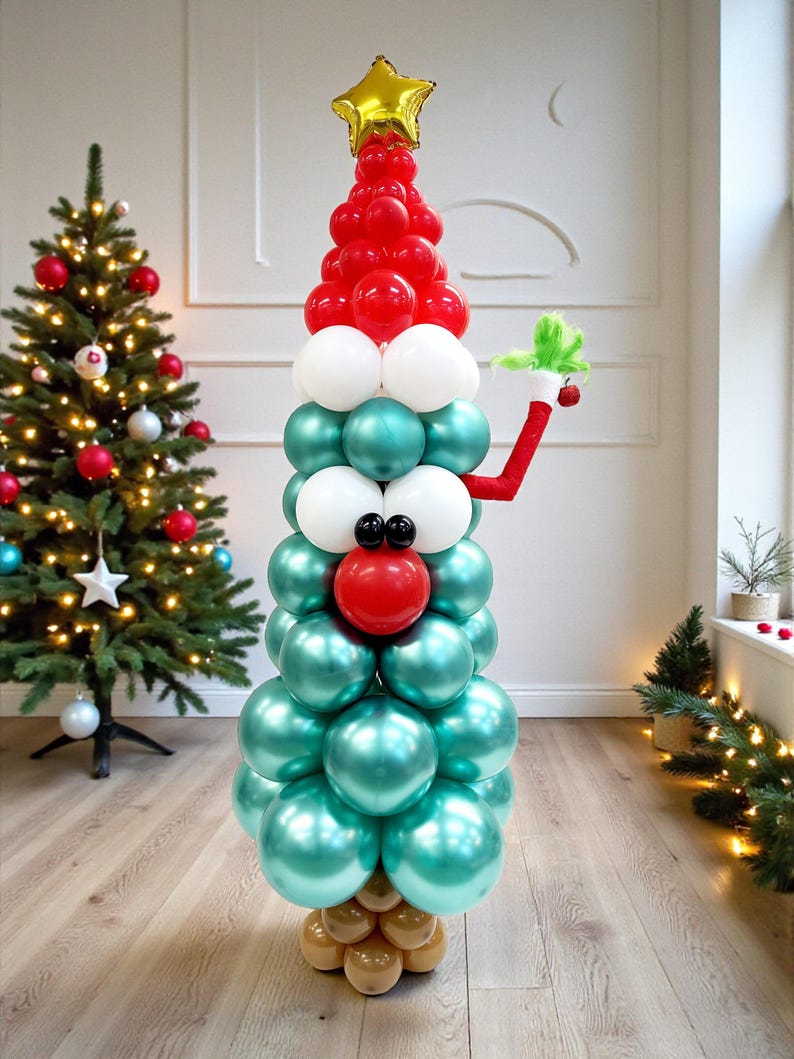 DIY Balloon Christmas Tree Craft Kit: Festive Standing Centerpiece ...