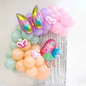 'A Little Fairy Is On The Way' Wall Decal - Baby Shower & Gender Reveal Party Decor, Butterfly Fairy Balloon Arch Stickers