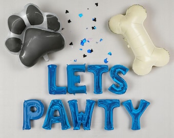 Globos Let's Pawty: Set de decoración para fiesta de cumpleaños de perros