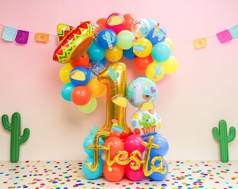 Fiesta Balloon Column Kit: Taco Bout a Baby 1st Birthday Cinco de Mayo Decor