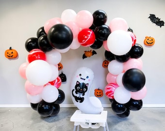 Halloween 1st Birthday Balloon Arch Kit: Spooky One Girl Baby Shower Party Decor