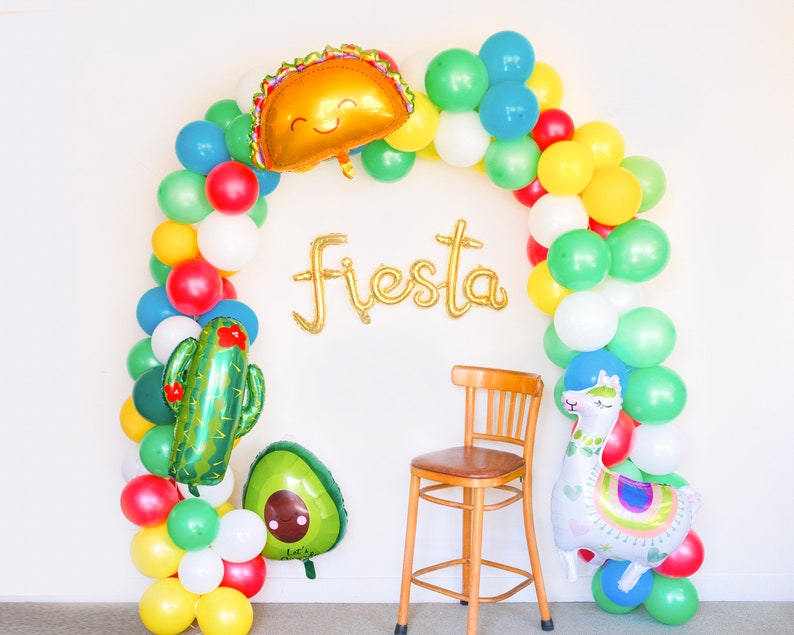 Fiesta Party Balloon Arch Garland First Fiesta Balloons Final Fiesta Balloon Cinco De Mayo Balloon Garland Taco Bout a Party image 1