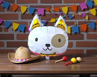 Dog Face Balloon: Doggie Birthday Party Decoration