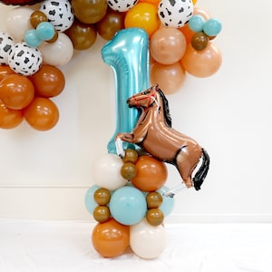 Retro Rodeo Cowboy Balloon Column  | Wild West birthday party | Western Cowboy theme balloon | 1st Rodeo Birthday Western themed party decor
