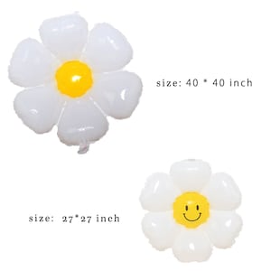 Daisy Ballon Boho Daisy Dekor 70er Jahre Motiv Dekor | Zwei Groovy Geburtstagsfeiern | Gänsige Geburtstagsparty 2. Geburtstag