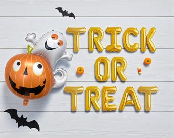 Trick or Treat Balloon Set: Halloween Birthday Party Haunted House Decor