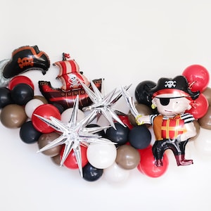 Pirate Birthday Decorations Ballon Arch Garland Pirate Theme party Balloons Garland Arch Kit Baby Shower Pirate Birthday Party Decorations image 1