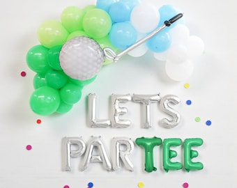 Golf Birthday Balloon Garland: "Lets Par Tee" Party Decorations