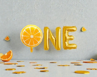 Sweet One 1st Birthday Balloon Decor: Fruit Orange Lemon Theme