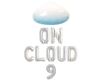 On cloud 9 Balloon Banner | 9th birthday party | 9th birthday decorations | on cloud nine decorations | 9th birthday party decors