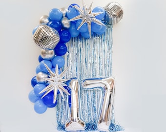 Guirnalda de globos para el 17.º cumpleaños de Dancing Queen: Decoración para fiesta disco
