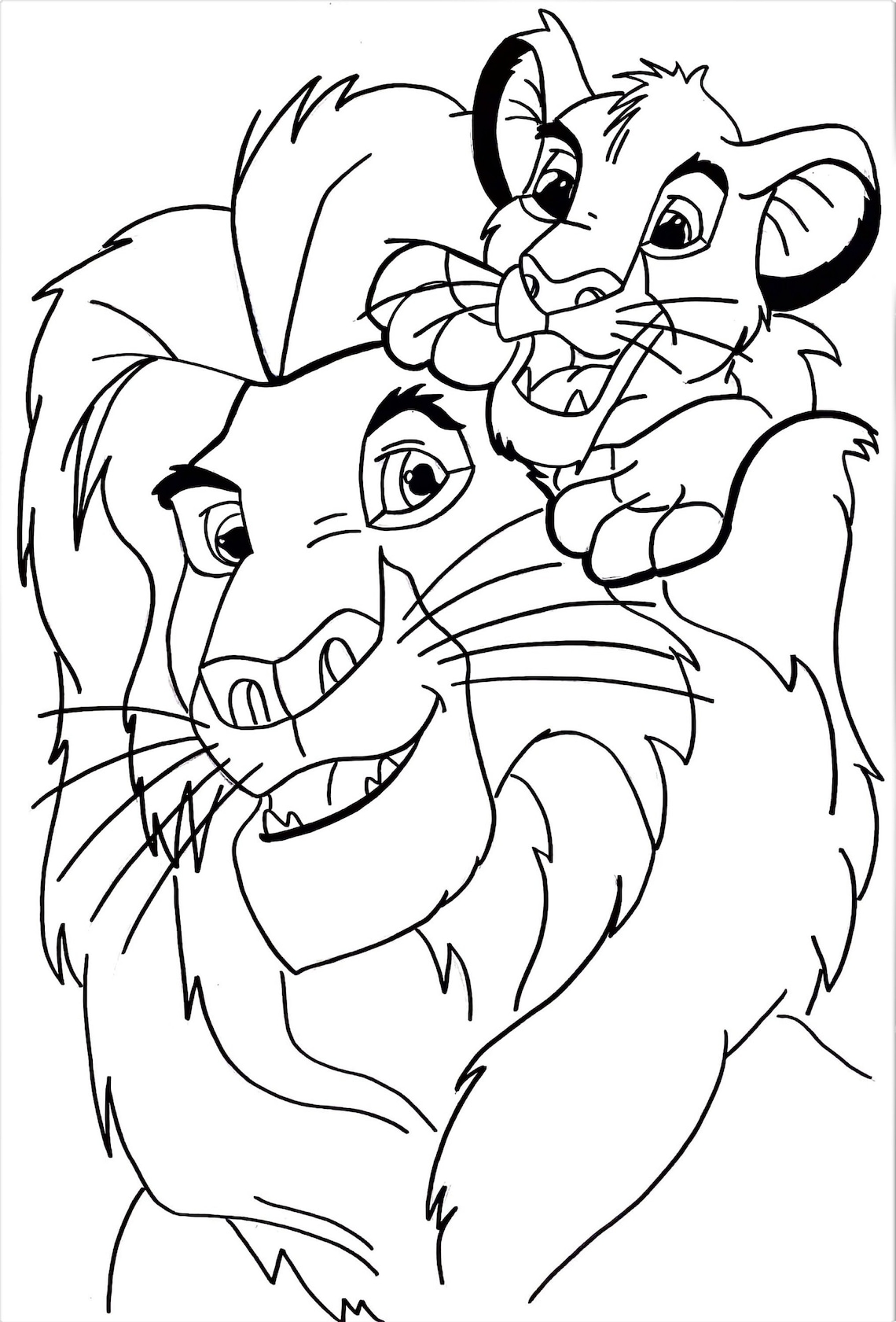 Lion King Colouring Page Etsy