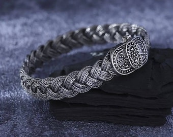 Handmade Sterling Silver Braided Bracelet - Turkish Knit Jewelry
