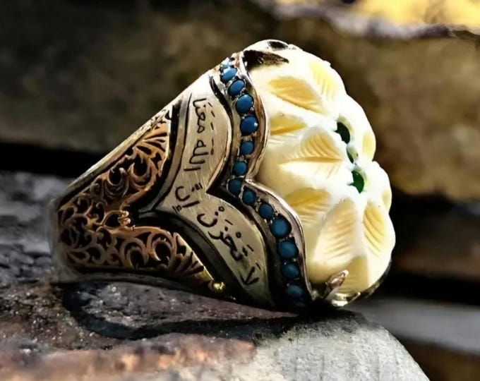 Mother of Pearl Sterling Silver Ring - Handmade Adjustable Gemstone