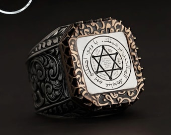 Handmade 925 Sterling Silver Seal of Solomon Ring: Talisman Jewelry