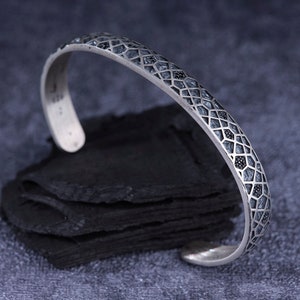 Handmade Micro Zircon 925 Sterling Silver Mens Bracelet