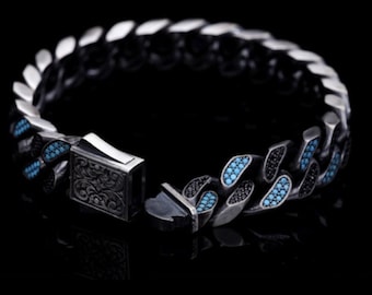 Zircon Stone 925 Sterling Silver Bracelet - Turkish Gemstone Bracelet